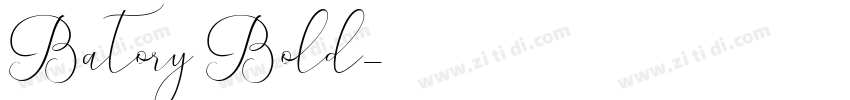 Batory Bold字体转换